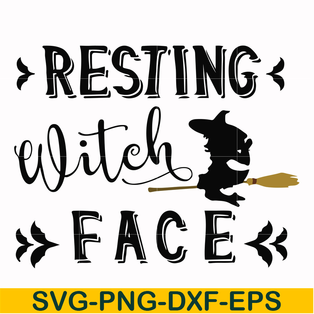 HLW24072022-Resting witch face svg, halloween svg, png, dxf, eps digital file HLW24072022.jpg
