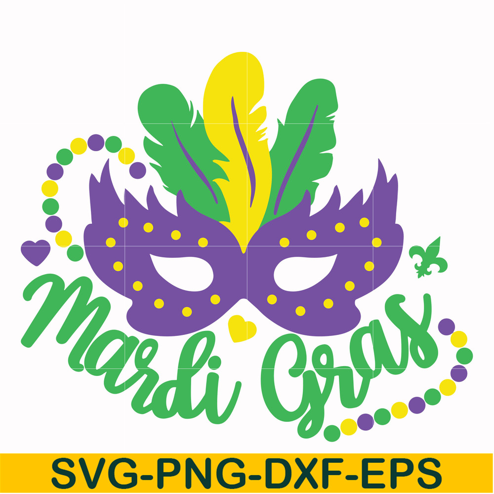 MAG0001-Mardi gras svg, png, dxf, eps file MAG0001.jpg