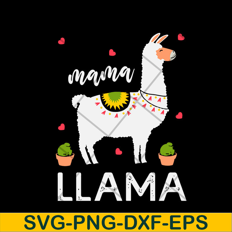 MTD02042123-Mama llama svg, Mother's day svg, eps, png, dxf digital file MTD02042123.jpg