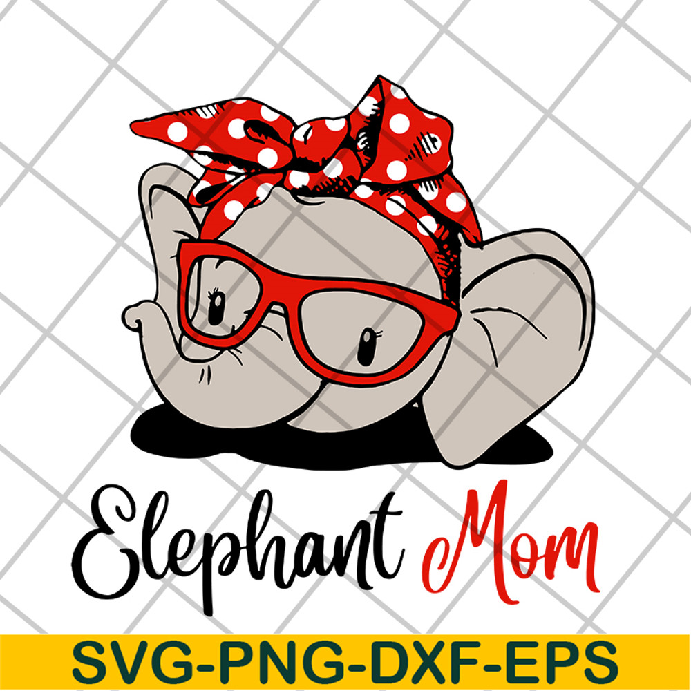MTD04042114-Elephant Mom svg, Mother's day svg, eps, png, dxf digital file MTD04042114.jpg