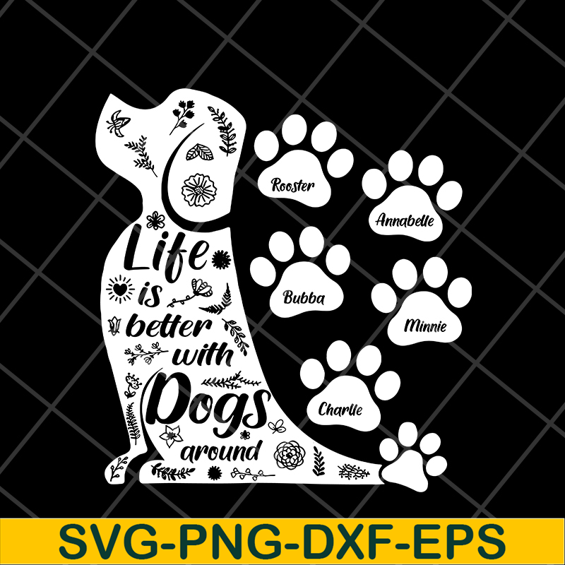 MTD08042105-life a with dogs svg, Mother's day svg, eps, png, dxf digital file MTD08042105.jpg