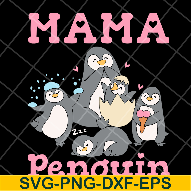 MTD13042131-Mama penguin svg, Mother's day svg, eps, png, dxf digital file MTD13042131.jpg