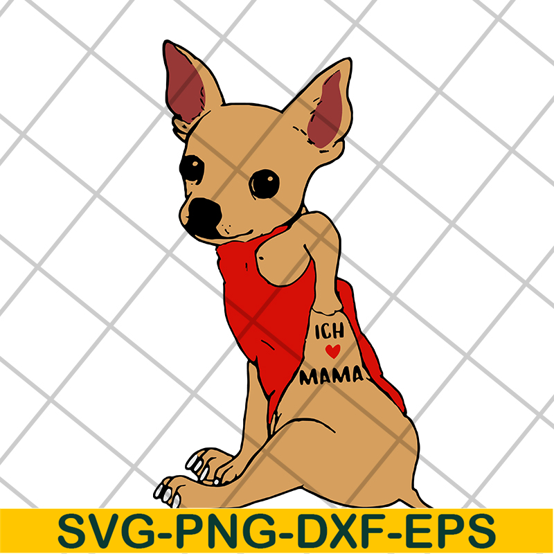 MTD15042115-Dog chihuahua love mama svg, Mother's day svg, eps, png, dxf digital file MTD15042115.jpg