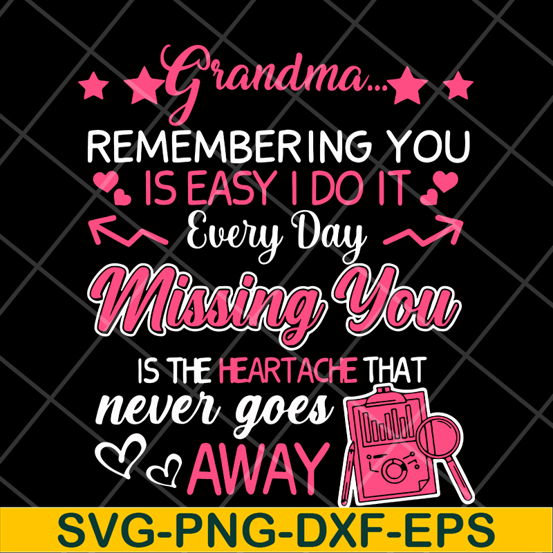 MTD15042129-Grandma remembering you svg, Mother's day svg, eps, png, dxf digital file MTD15042129.jpg