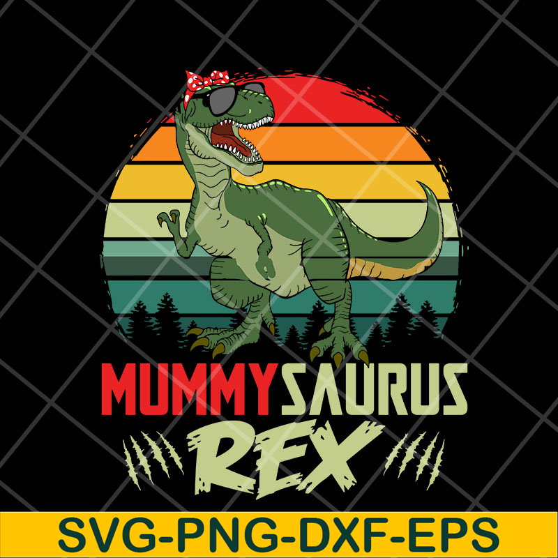MTD27042102-Mummysaurus Rex Svg, Mummy TRex SVG, Mother's day svg, eps, png, dxf digital file MTD27042102.jpg