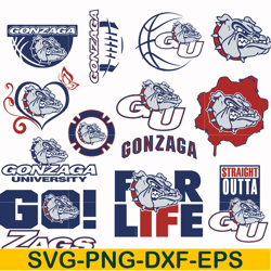 gonzaga bulldogs svg, png, dxf, eps file ncaa0000254