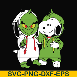 snoopy and grinch kids svg, christmas svg, png, dxf, eps digital file ncrm0007