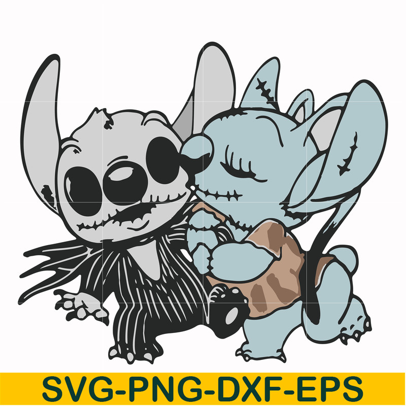 NCRM0112-Stitch and Angel Jack Skellington The Nightmare Before Christmas svg, png, dxf, eps digital file NCRM0112.jpg