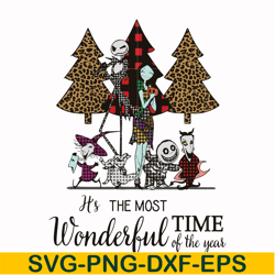 it's the most wonderful time of the year svg, skellington and sally svg, png, dxf, eps digital file ncrm0116