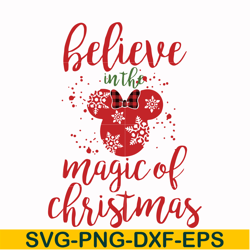 believe in the magic of christmas svg, png, dxf, eps digital file ncrm0175