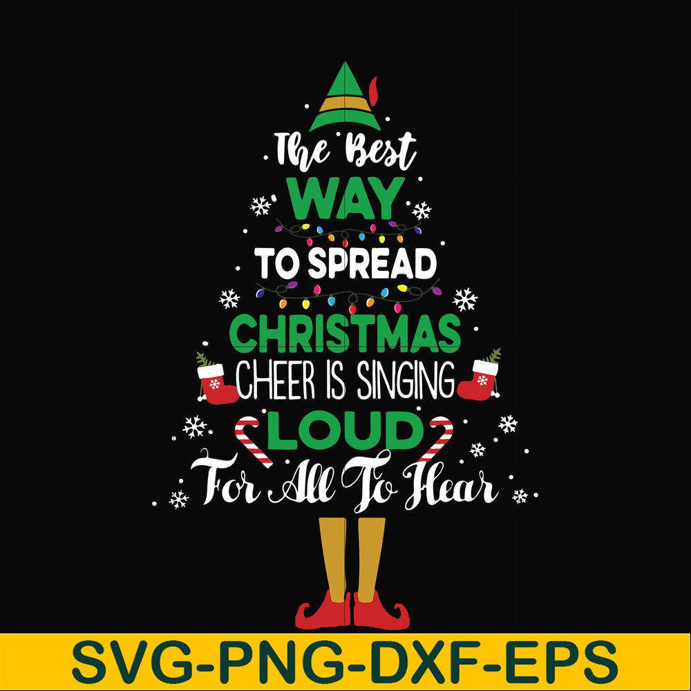 NCRM0184-The best way to spread christmas cheer is drinking coffee and singing loud for all to hear svg, png, dxf, eps digital file NCRM0184.jpg