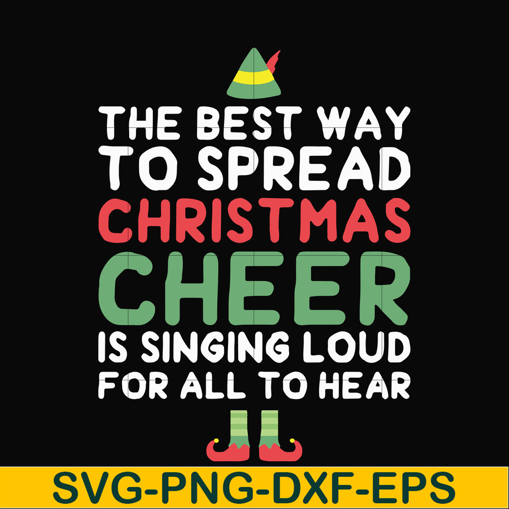 NCRM0185-The best way to spread christmas cheer is drinking coffee and singing loud for all to hear svg, png, dxf, eps digital file NCRM0185.jpg