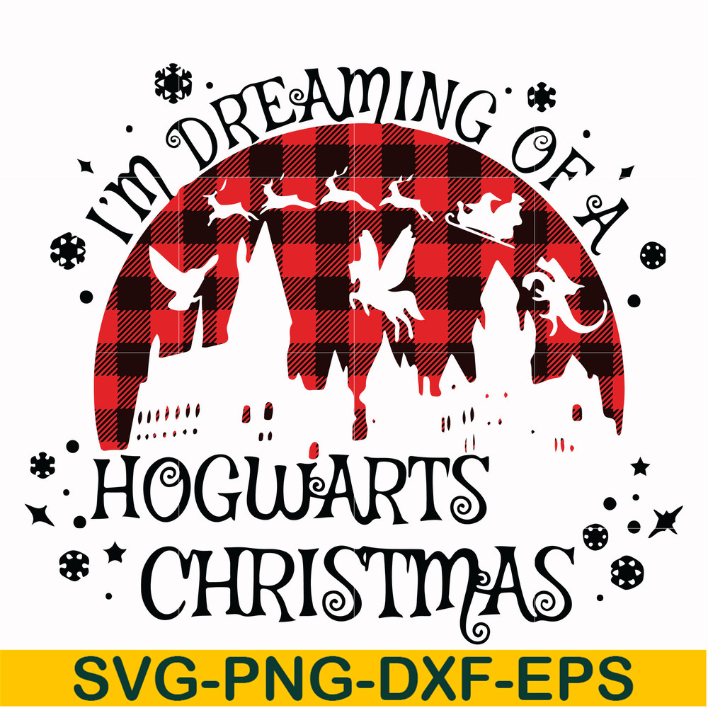 NCRM14072011-Im dreaming of a hogwarts christmas svg, png, dxf, eps digital file NCRM14072011.jpg