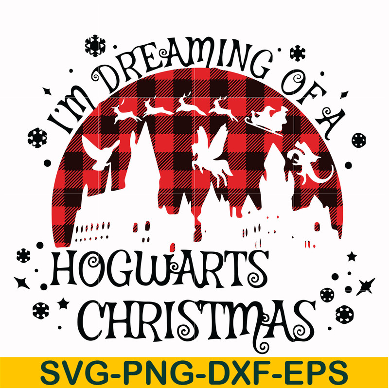 NCRM14072011-Im dreaming of a hogwarts christmas svg, png, dxf, eps digital file NCRM14072011.jpg