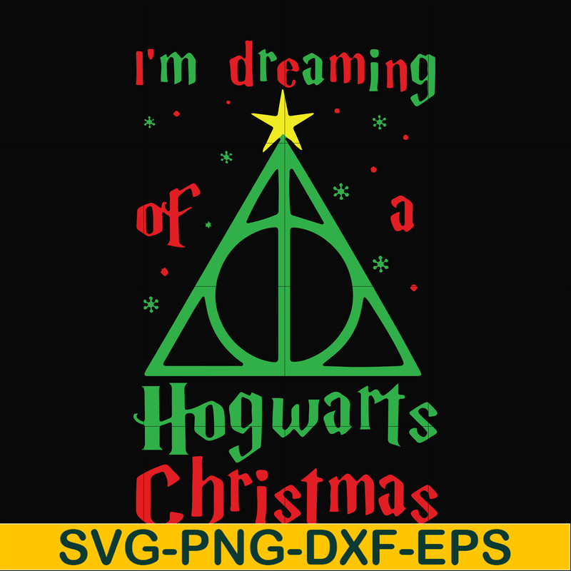 NCRM14072012-Im dreaming of a hogwarts christmas svg, png, dxf, eps digital file NCRM14072012.jpg