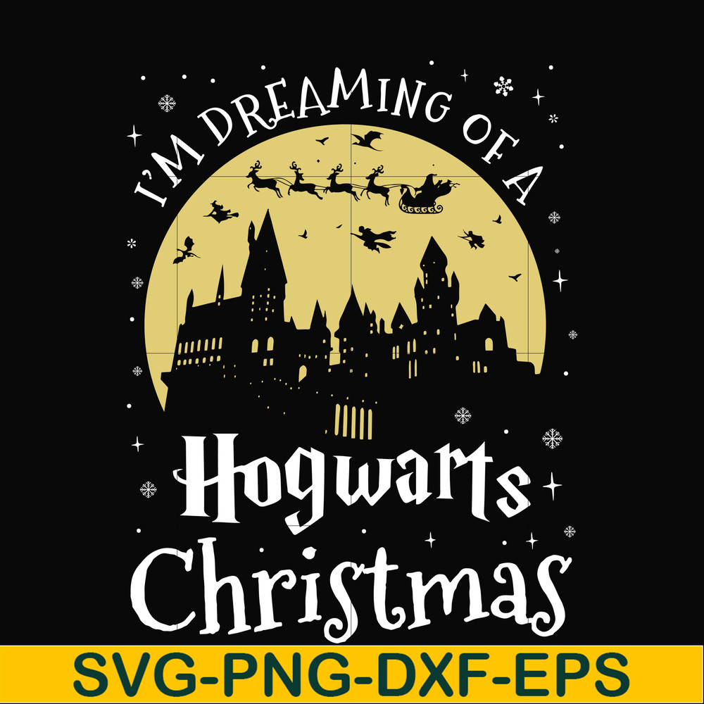 NCRM14072013-Im dreaming of a hogwarts christmas svg, png, dxf, eps digital file NCRM14072013.jpg