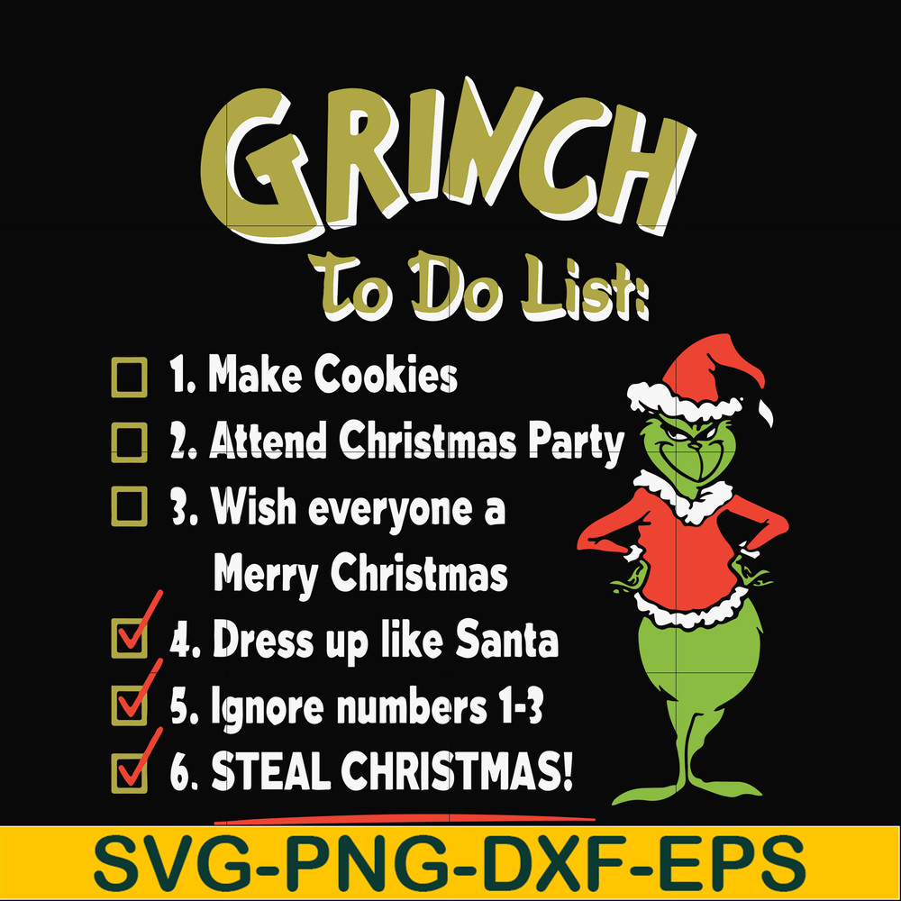 NCRM16072010-Grinch to do list svg, christmas svg, png, dxf, eps digital file NCRM16072010.jpg