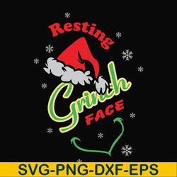 resting grinch face svg, christmas svg, png, dxf, eps digital file ncrm16072012