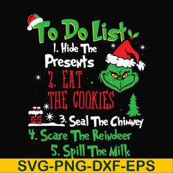 grinch to do list svg, christmas svg, png, dxf, eps digital file ncrm1607208