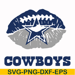 cowboys lips, svg, png, dxf, eps file nfl0000112