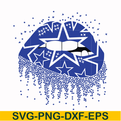 cowboys lips, svg, png, dxf, eps file nfl0000115