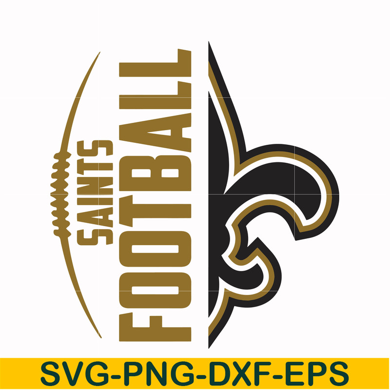 NFL000079-Saints football, svg, png, dxf, eps file NFL000079.jpg