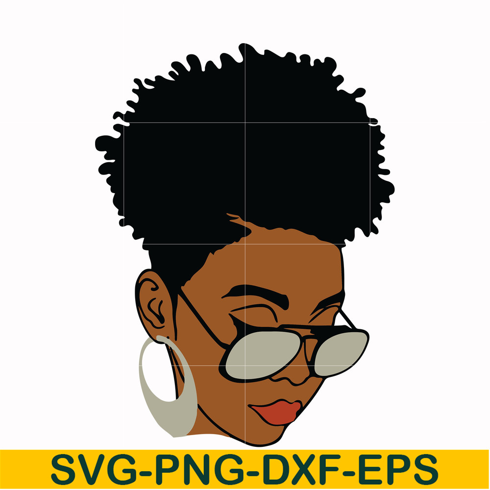 OTH00017-Unbothered Black Girl Svg, Afro Woman Svg, African American Woman svg, png, dxf, eps file OTH00017.jpg
