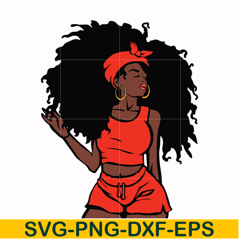 OTH00019-Unbothered Black Girl Svg, Afro Woman Svg, African American Woman svg, png, dxf, eps file OTH00019.jpg