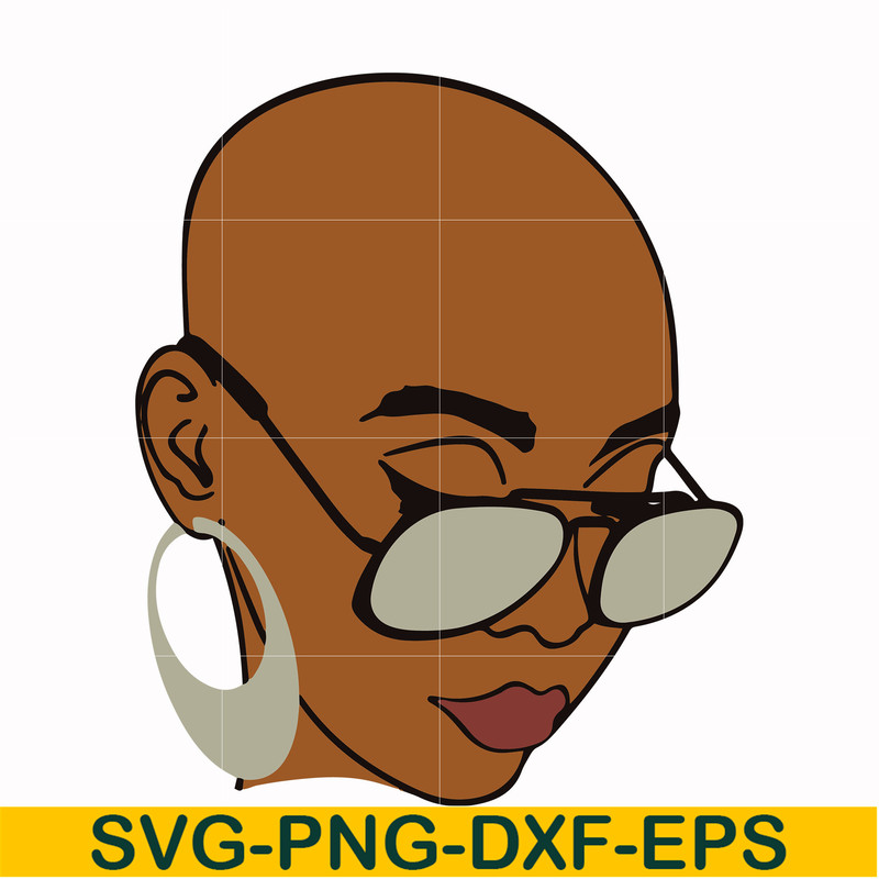 OTH0005-Unbothered Black Girl Svg, Afro Woman Svg, African American Woman svg, png, dxf, eps file OTH0005.jpg