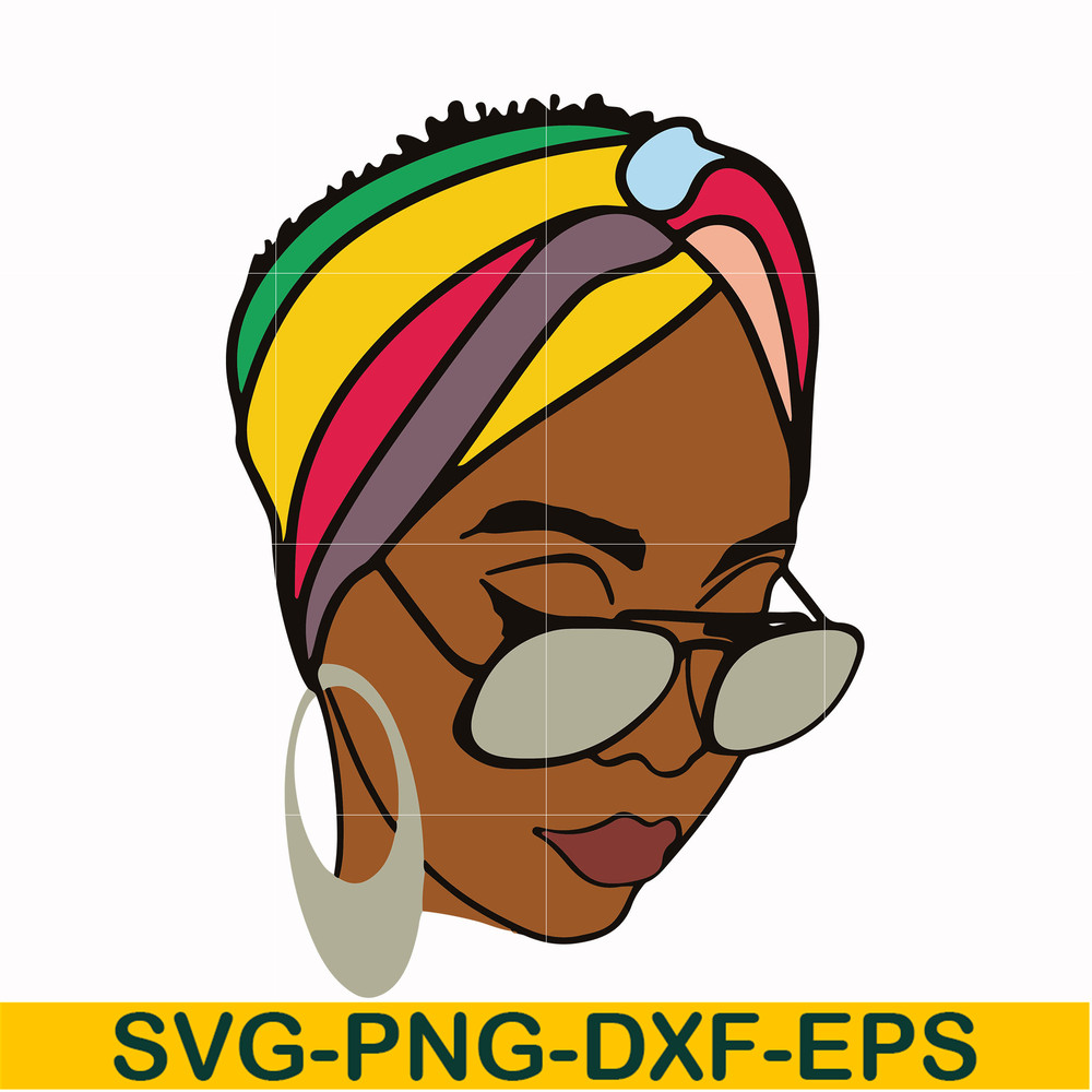 OTH0008-Unbothered Black Girl Svg, Afro Woman Svg, African American Woman svg, png, dxf, eps file OTH0008.jpg