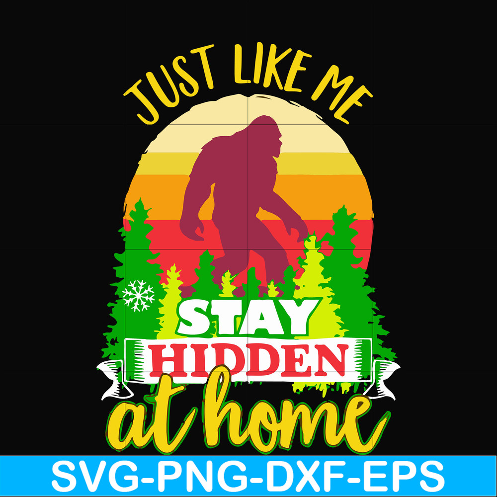 CMP078-just like me stay hidden at home, king kong retro vintage svg, png, dxf, eps digital file CMP078.jpg