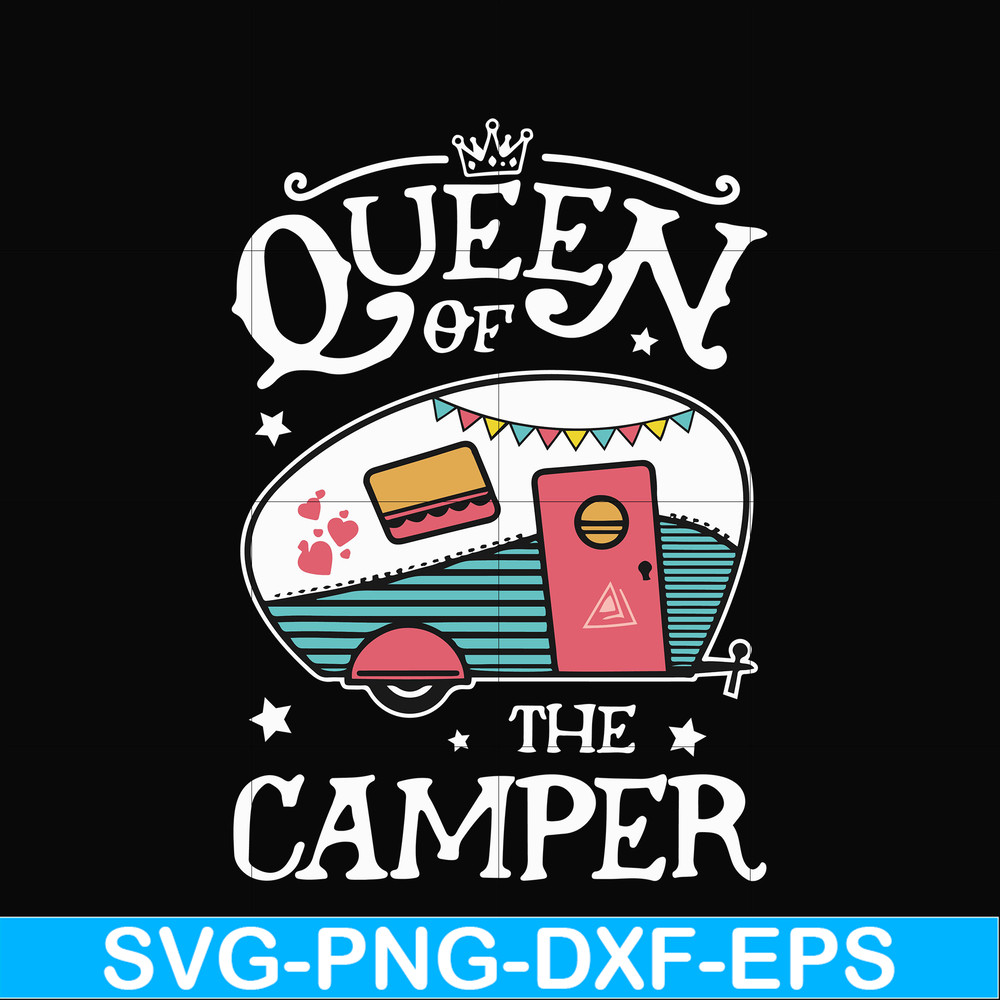CMP100-Queen of the camper svg, png, dxf, eps digital file CMP100.jpg