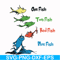 DR000105-One fish two fish red fish blue fish svg, png, dxf, eps file DR000105.jpg