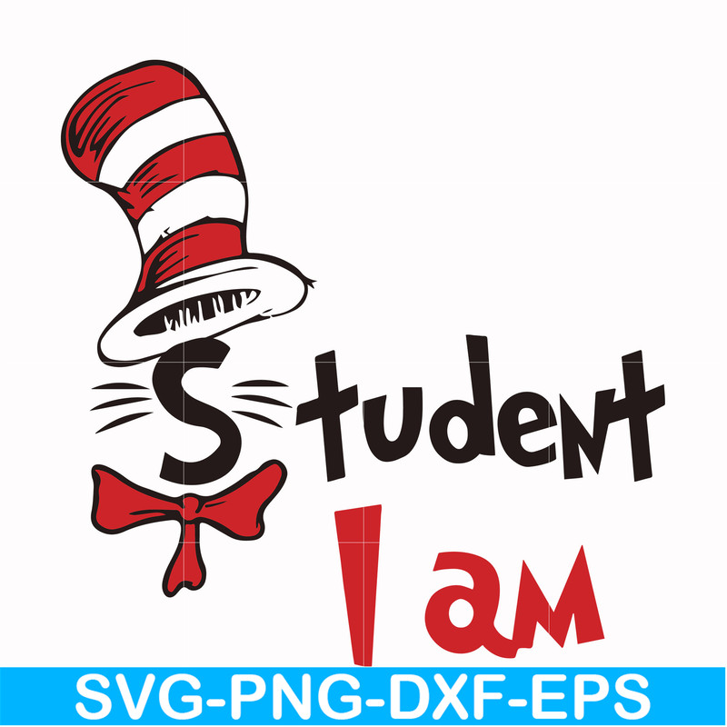 DR000129-Student I am svg, png, dxf, eps file DR000129.jpg