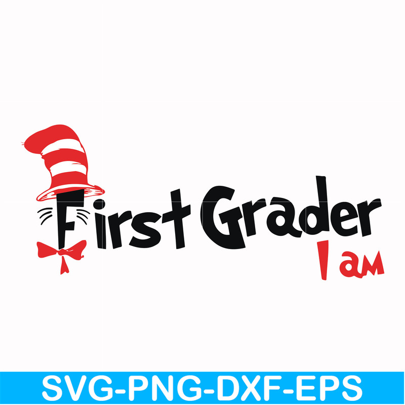DR00068-First grader I am svg, png, dxf, eps file DR00068.jpg