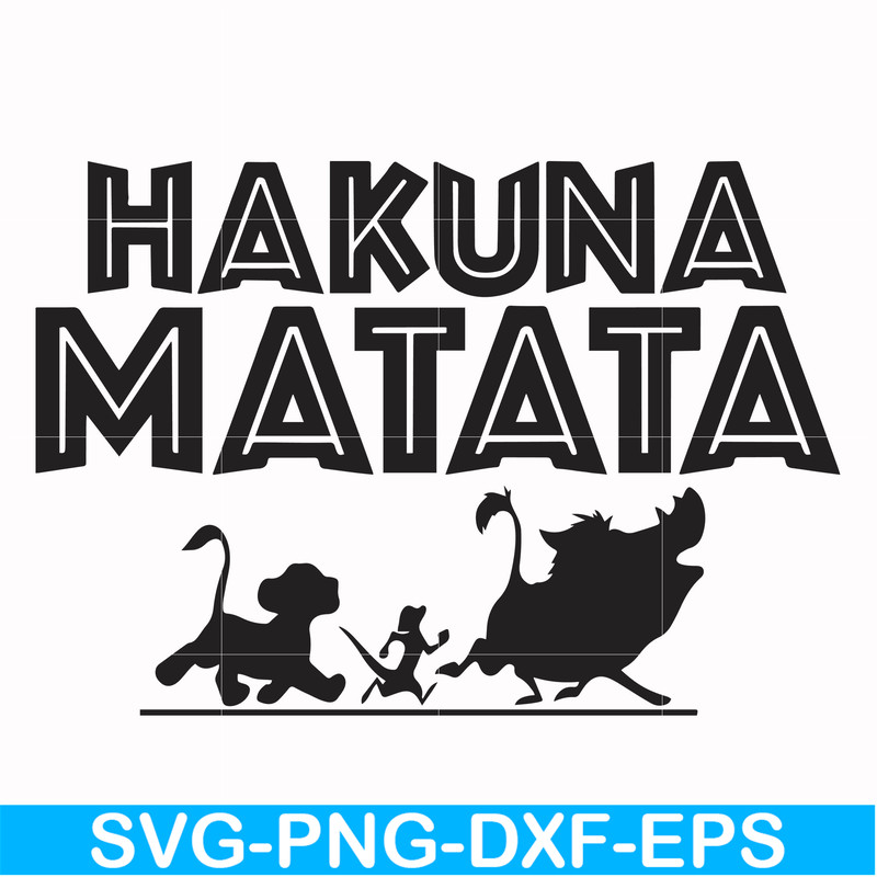 FN000157-Hakuna Matata svg, png, dxf, eps file FN000157.jpg