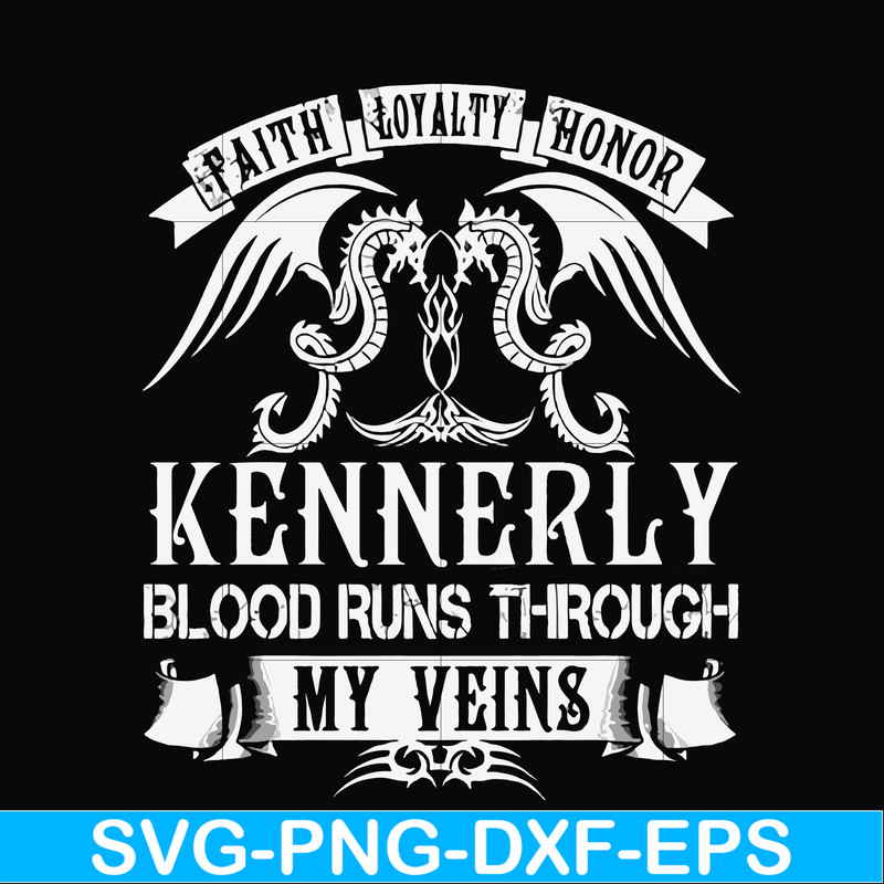 FN000244-Kennerly blood runs through my veins svg, png, dxf, eps file FN000244.jpg