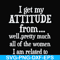 FN000277-I get my attitude from well pretty much all of the women I am related to svg, png, dxf, eps file FN000277.jpg