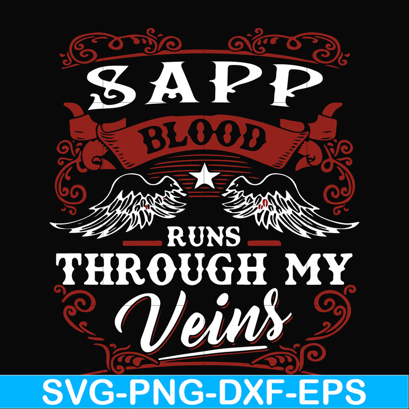 FN000343-SAPP blood runs through my veins svg, png, dxf, eps file FN000343.jpg
