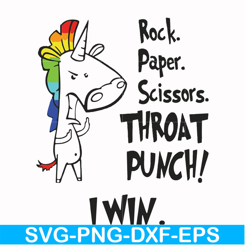 FN000367-Rock paper scissors throat punch I win svg, png, dxf, eps file FN000367.jpg