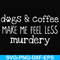 FN000398-Dogs & coffee make me feel less murdery svg, png, dxf, eps file FN000398.jpg