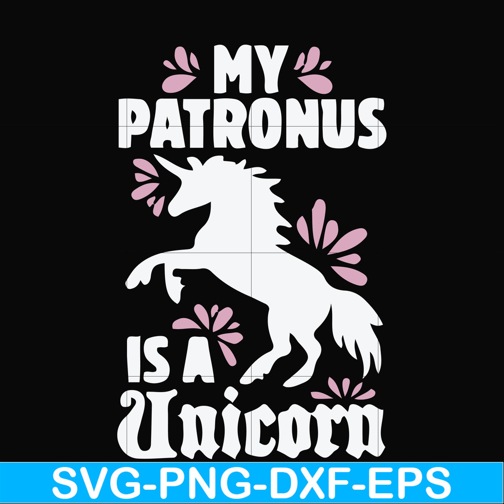 FN000569-My patronus is a Unicorn svg, png, dxf, eps file FN000569.jpg