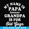 FN000599-My name is Papa because grandpa is for old guys svg, png, dxf, eps file FN000599.jpg