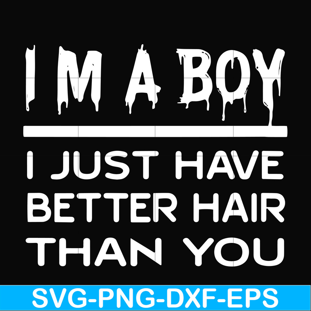 FN00096-I'm a boy I just have better hair than you svg, png, dxf, eps file FN00096.jpg