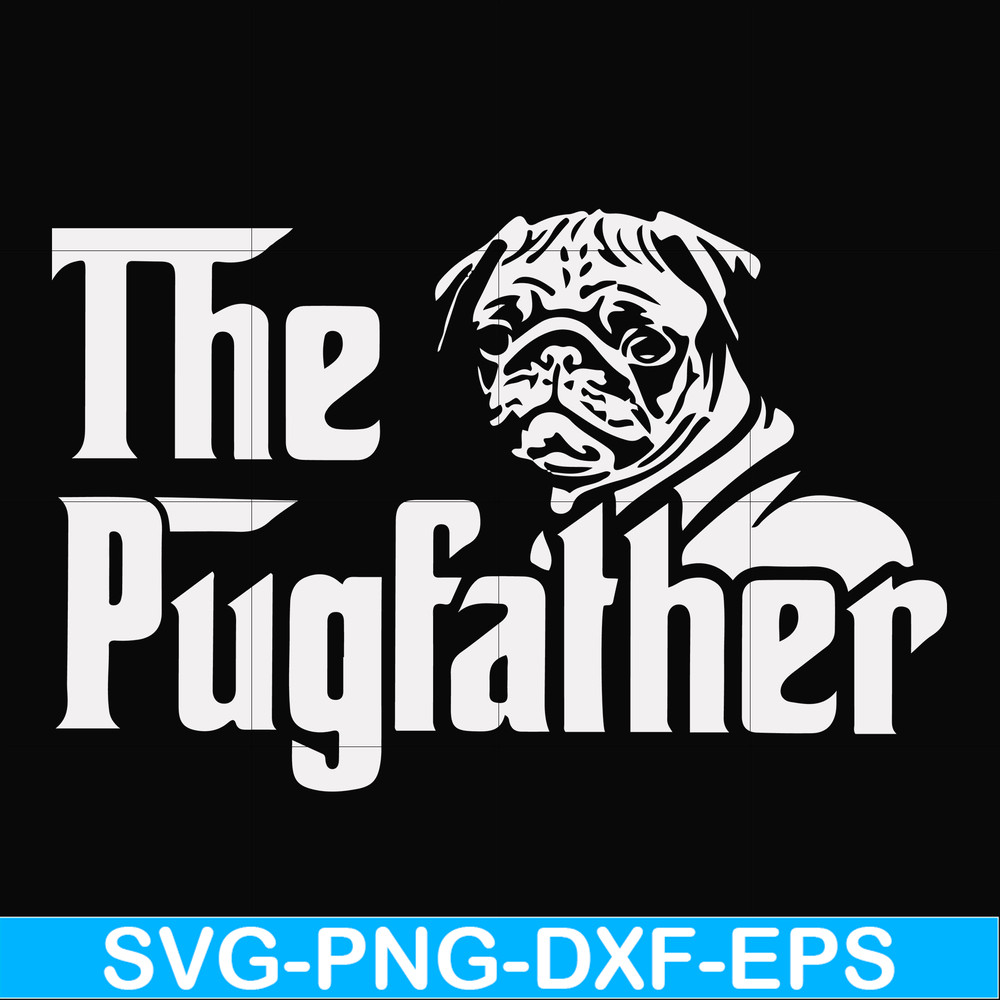 FN000965-The pugfather svg, png, dxf, eps file FN000965.jpg