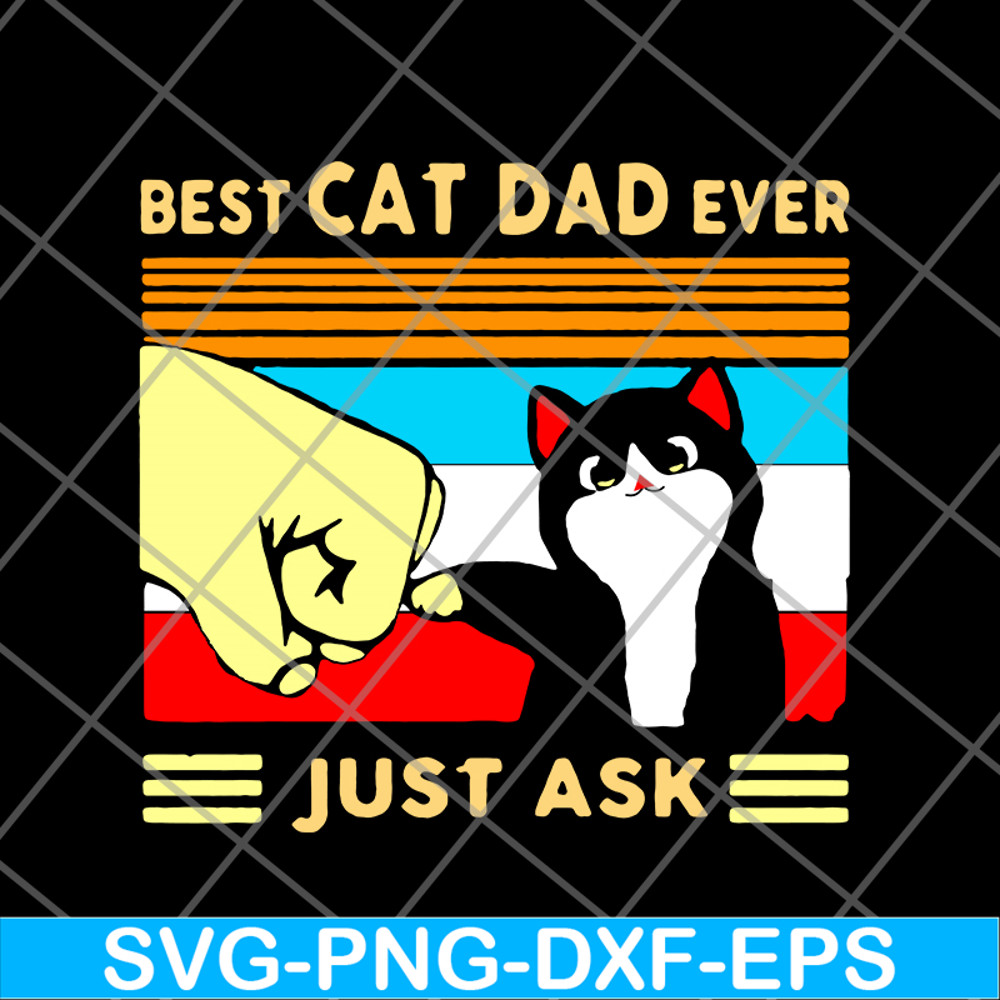 FTD01062105-Best cat dad ever svg, eps, png, dxf digital file FTD01062105.jpg