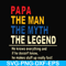 FTD48-Papa the man, the myth, the legend svg, png, dxf, eps, digital file FTD48.jpg