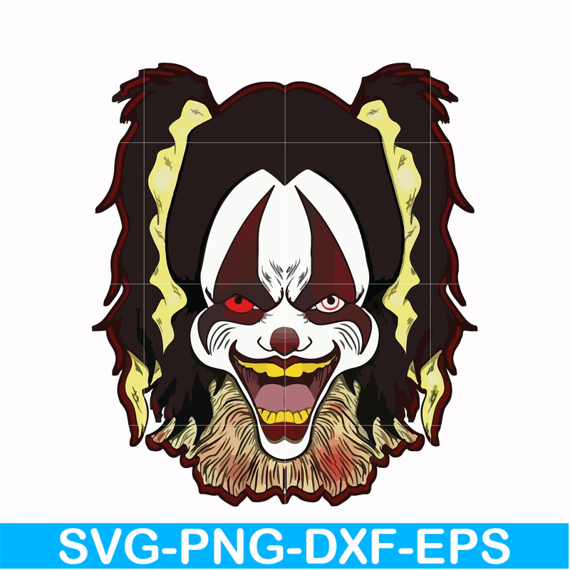 HLW0016-Clown svg, halloween svg, png, dxf, eps digital file HLW0016.jpg