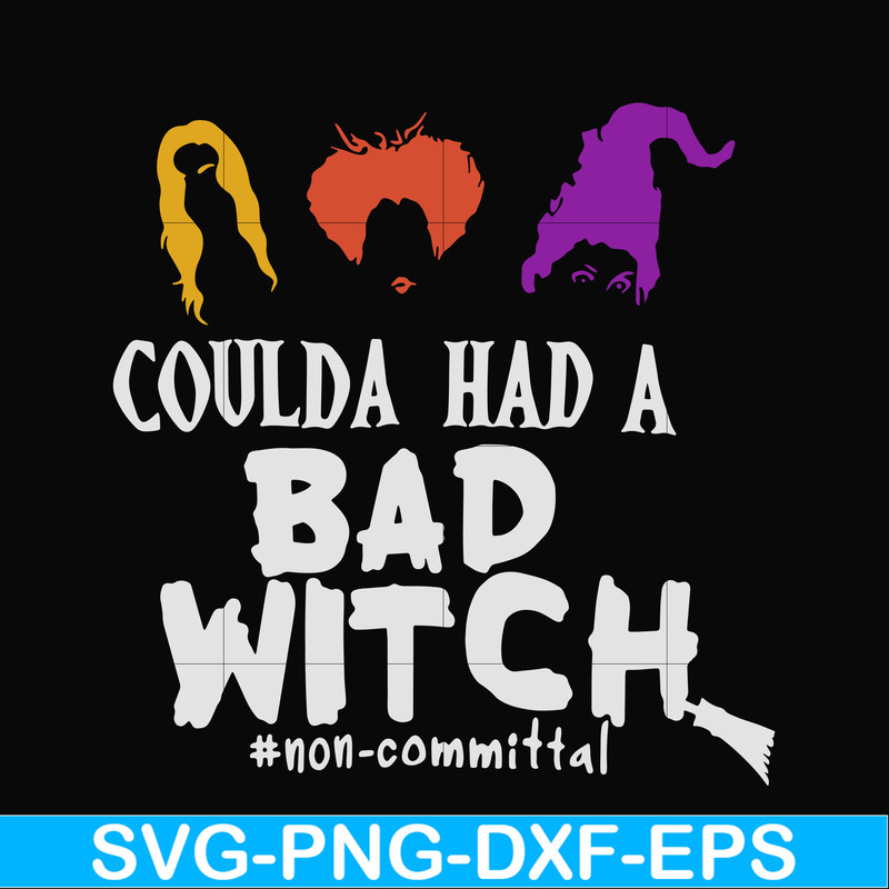 HLW0118-coulda had a bad witch svg, png, dxf, eps digital file HLW0118.jpg