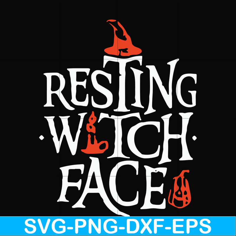 HLW24072020-Resting witch face svg, halloween svg, png, dxf, eps digital file HLW24072020.jpg